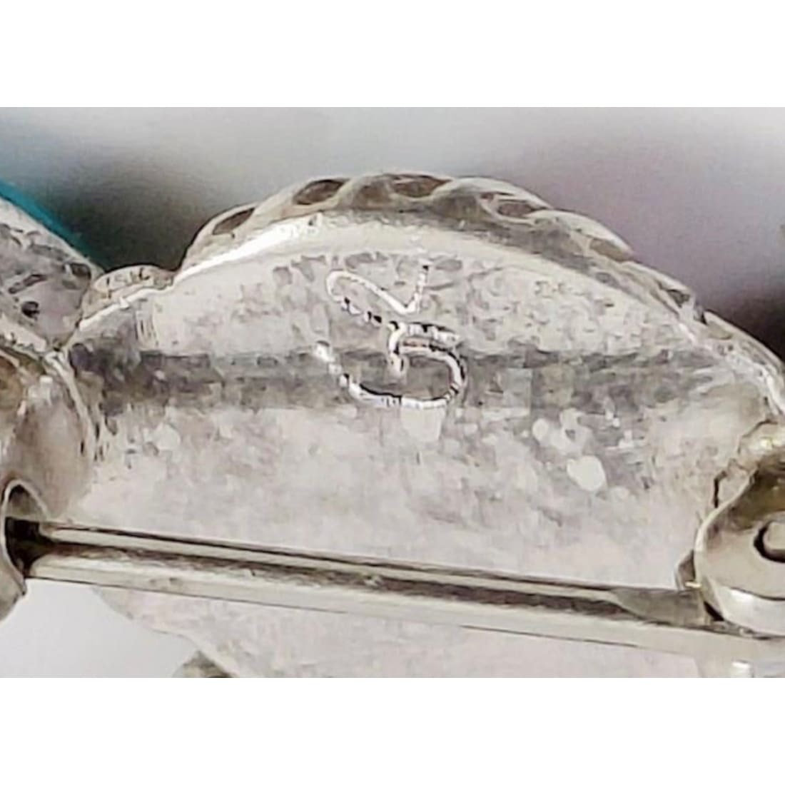 Vintage Zuni Inlay Sun Face Pin Brooch Pin Necklace Sterling Silver