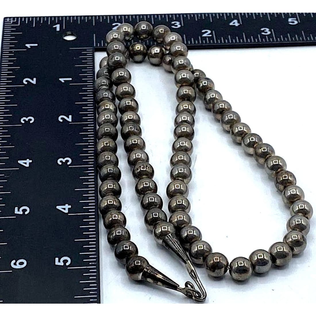 Old Pawn Navajo Pearls Necklace Sterling Silver