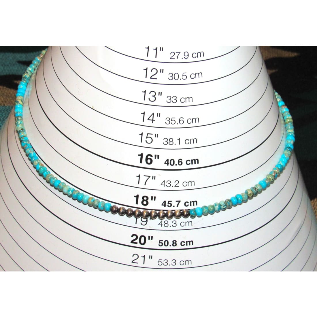 Navajo Rolled Turquoise & Navajo Pearls Heishi Choker Necklace Native 18L