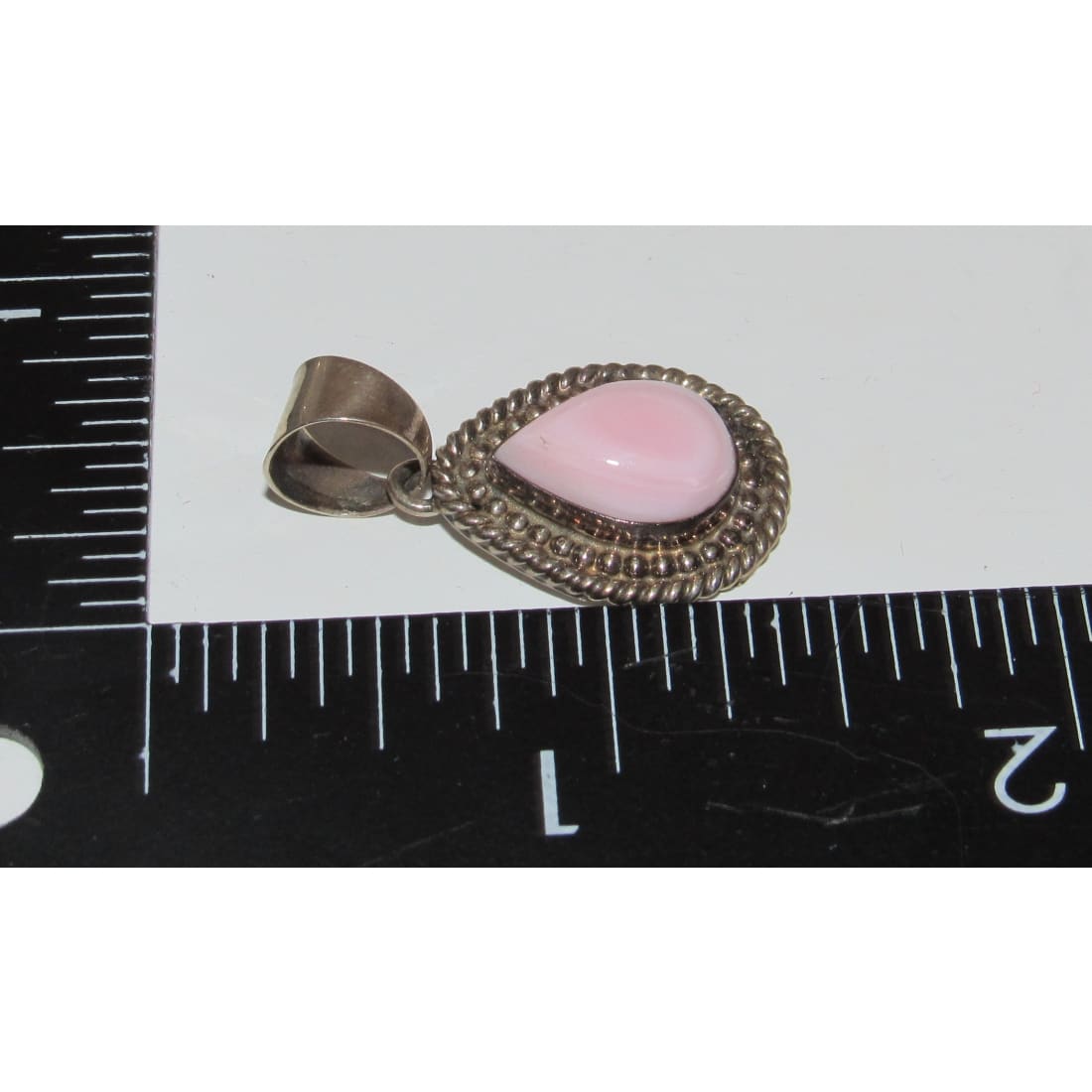 Navajo Pink Conch Pendant B Begay Sterling Silver