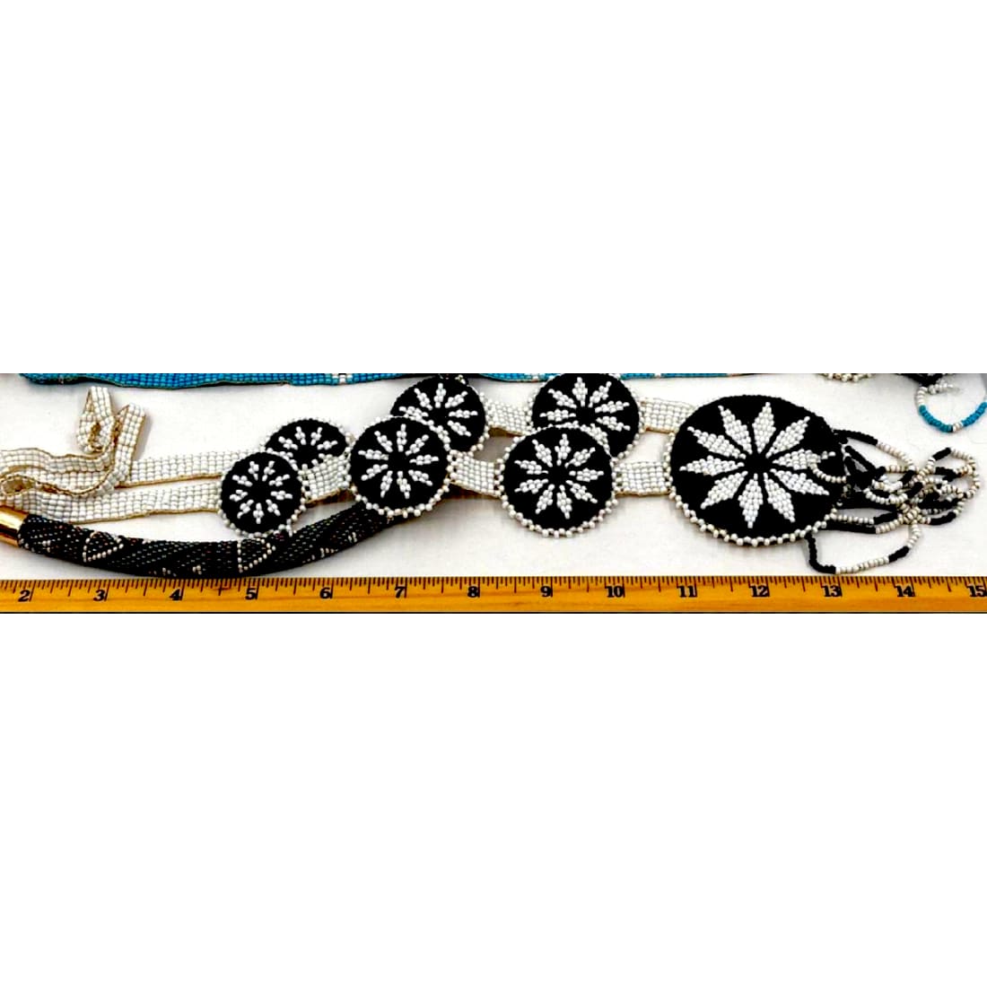 Vintage Native American Beaded Medallion Necklaces - Plains Indigenous Artist