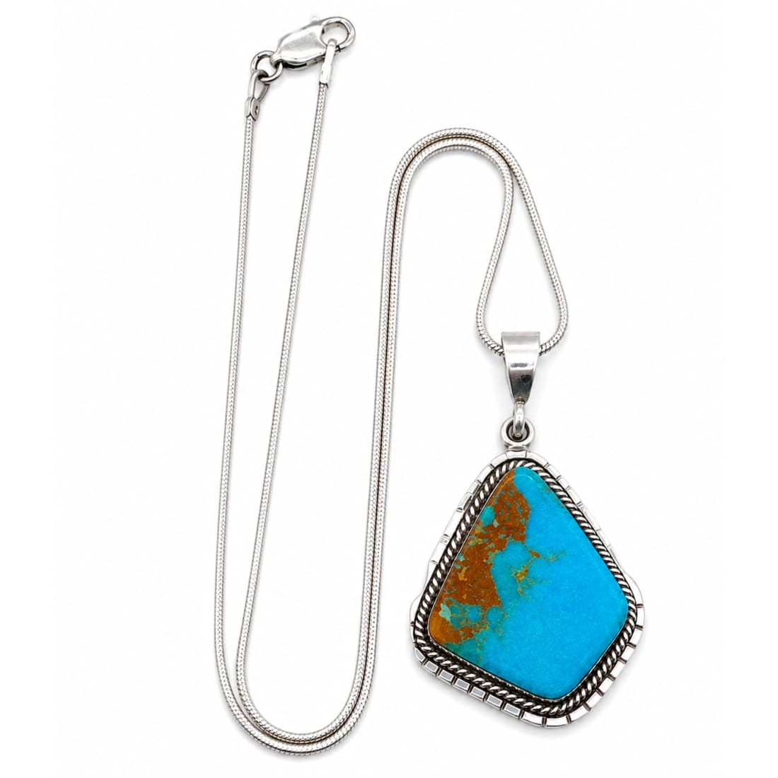 ネックレス・ペンダント Special Navajo jewelry Navajo Pilot Mountain Turquoise Pendant Sterling Silver Necklace Arkie