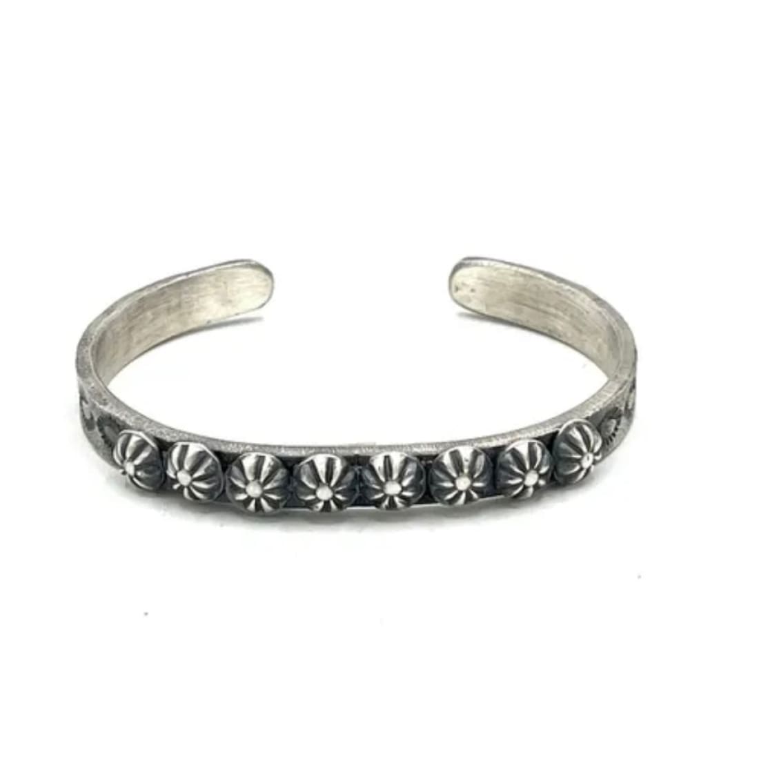 Navajo Sterling Silver Stacker Cuff Bracelet K. Billah Native American