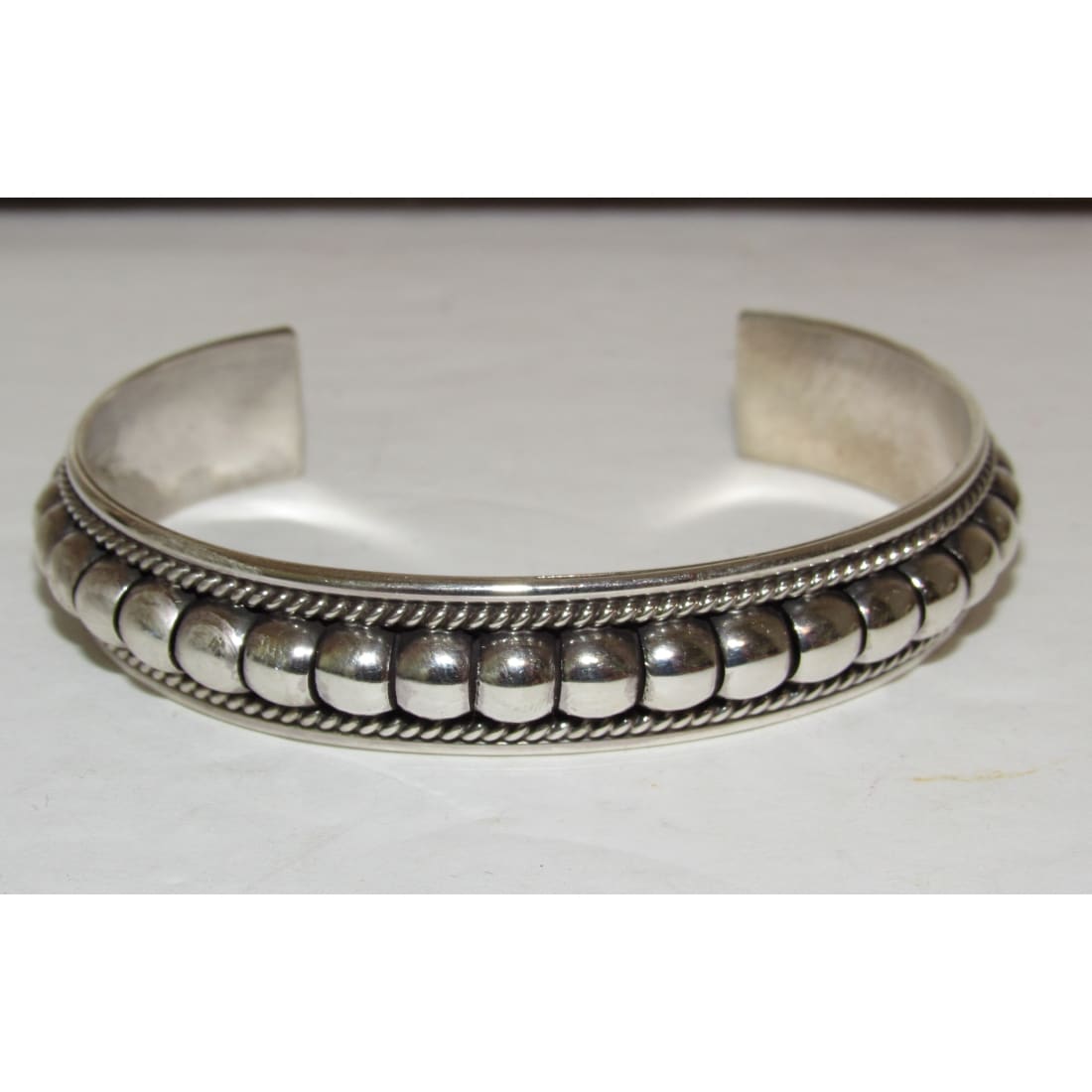 Navajo Sterling Silver Cuff Bracelet Tom Charley Native American Stacker