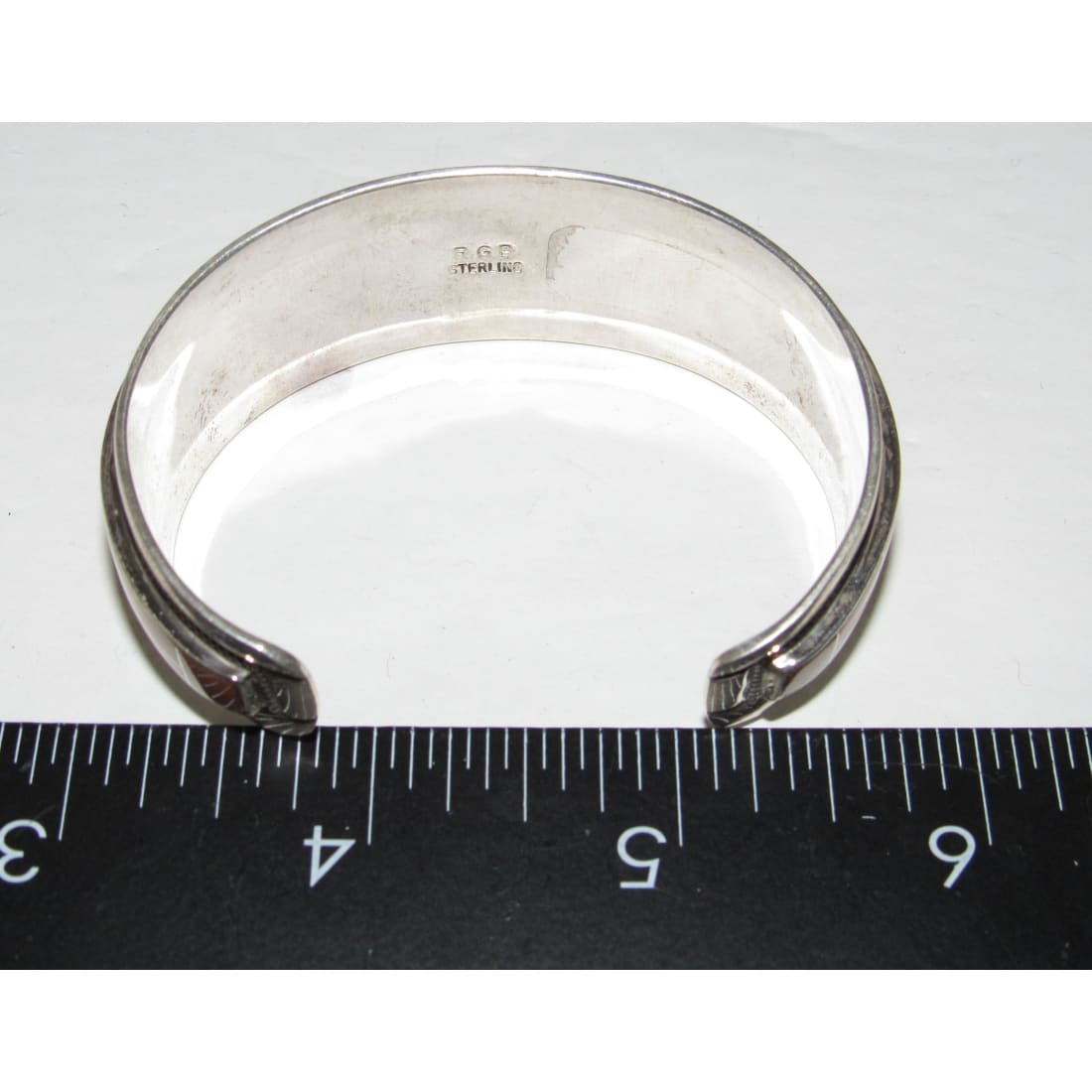 Navajo Orange Spiny Inlay Stacker Cuff Bracelet Sterling R. Begay