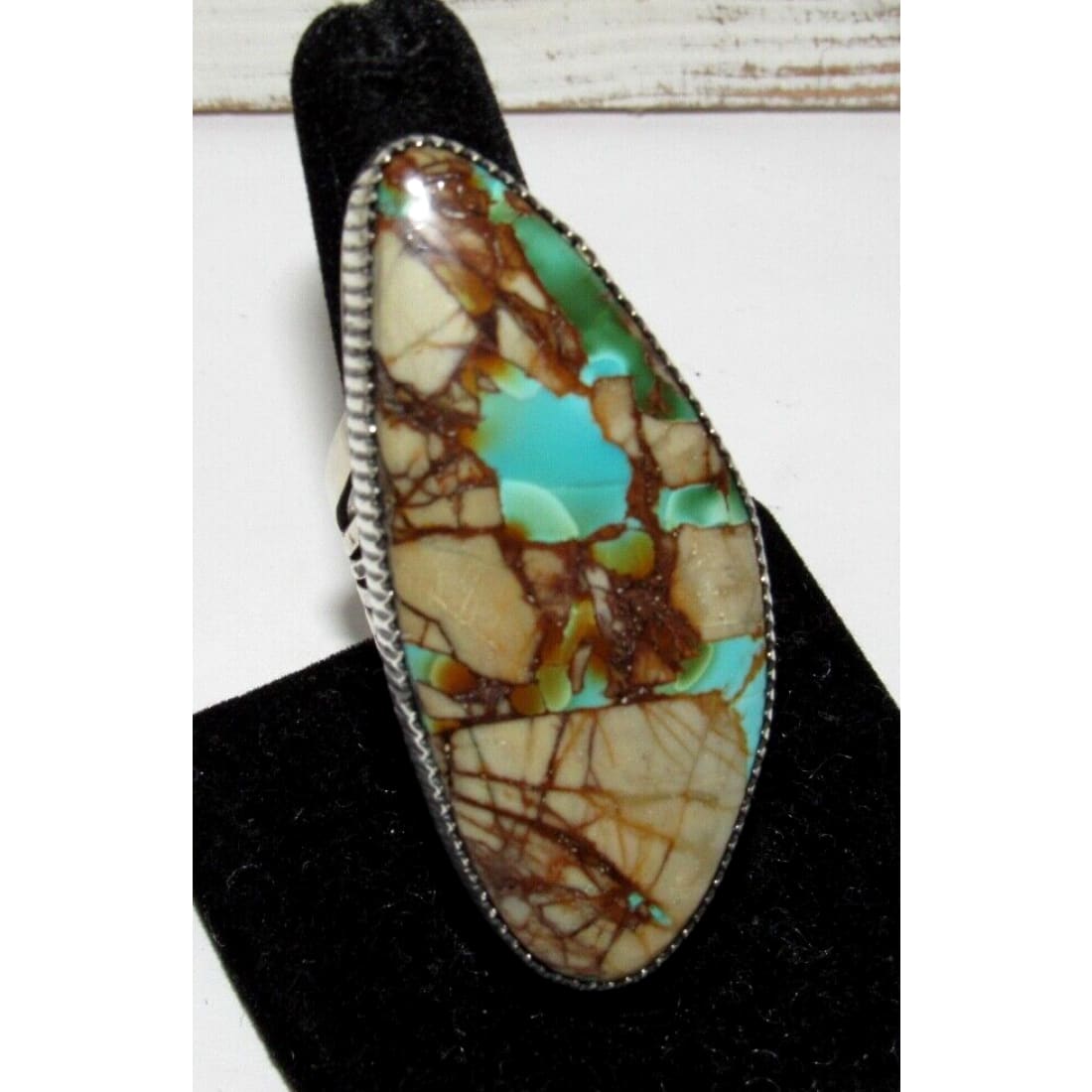 Massive Navajo Boulder Royston Turquoise Statement Ring Sz 9 Will Denetdale