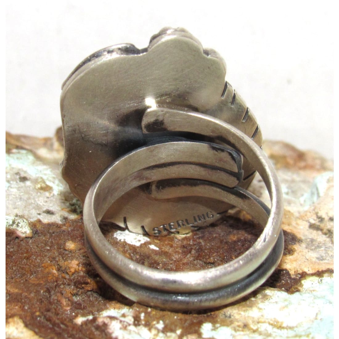 Navajo Golden Hills Turquoise Ring Sz 7 Adjustable Sterling Silver G. Nez
