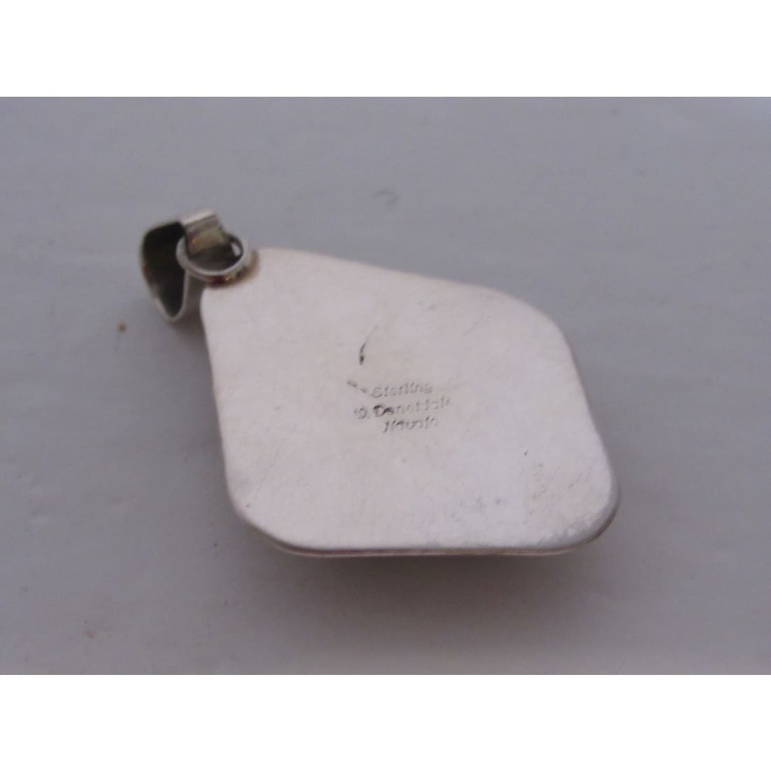 Vintage Navajo Pendant Bracelet Apache Gold Sterling Silver Set W. Denetdale