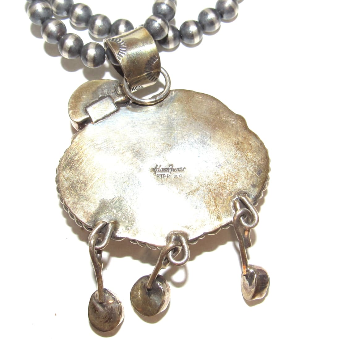 Navajo Rainy Cloud with Sun Pendant Necklace Adam Fierro