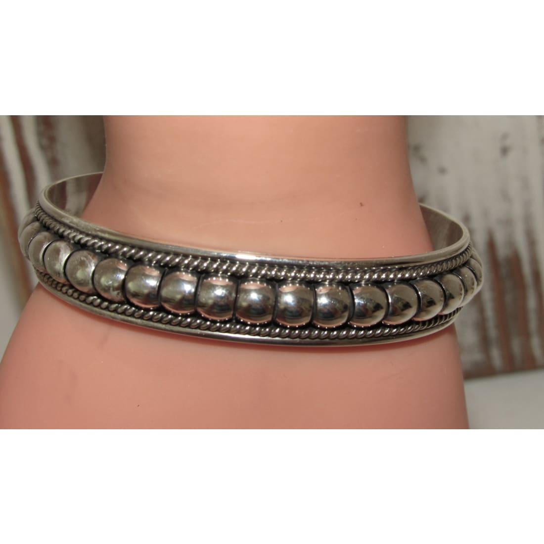 Navajo Sterling Silver Cuff Bracelet Tom Charley Native American Stacker