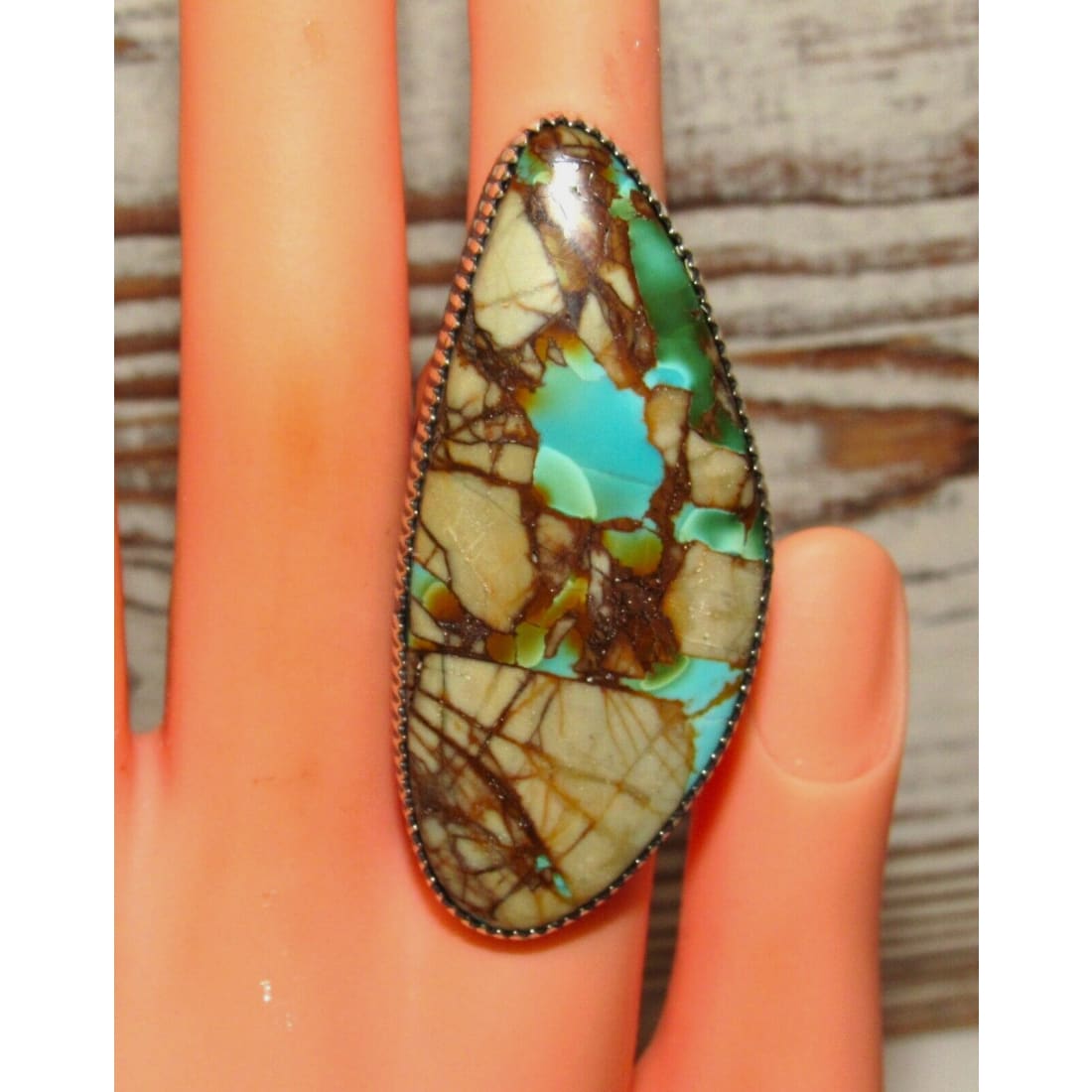 Massive Navajo Boulder Royston Turquoise Statement Ring Sz 9 Will Denetdale