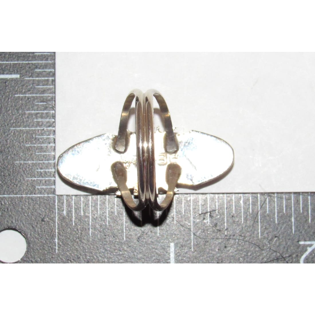 Navajo Pink Conch Inlay Ring Sz 10.5 Sterling Silver E. Yazzie