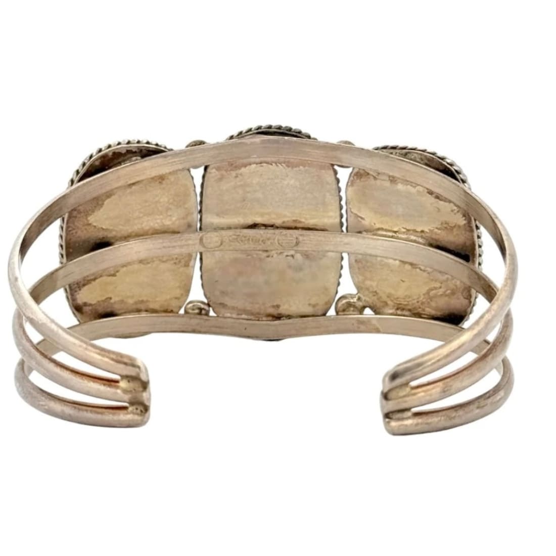 Vintage Navajo Royston Turquoise Statement Cuff Bracelet Sterling Silver