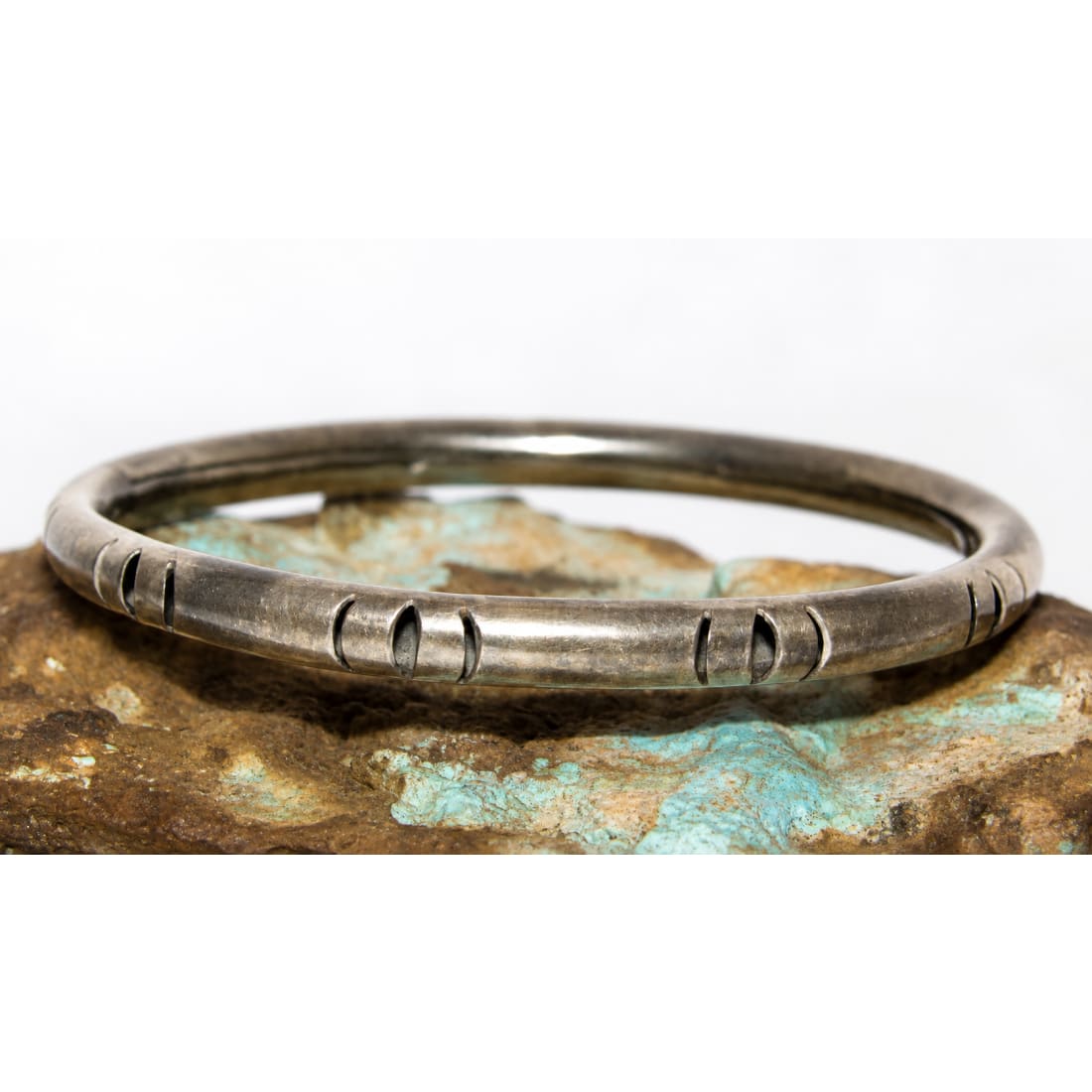 Vintage Taxco Mexico Silver Bangle Bracelet