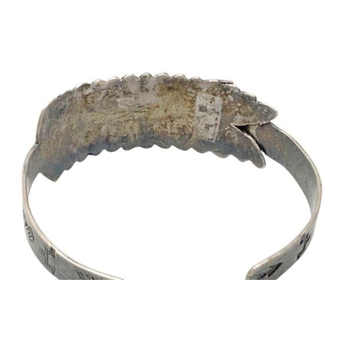 Rare Old Pawn Whirling Logs Arrow Sterling Silver Bracelet Navajo