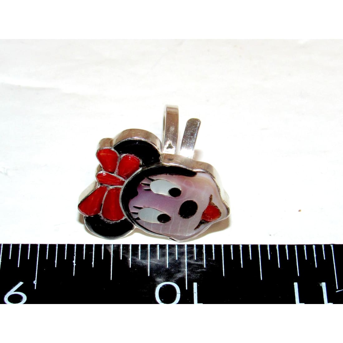 Zuni Minnie Mouse Ring Sz 6 Adjustable Don Dewa Sterling Silver Disney Character