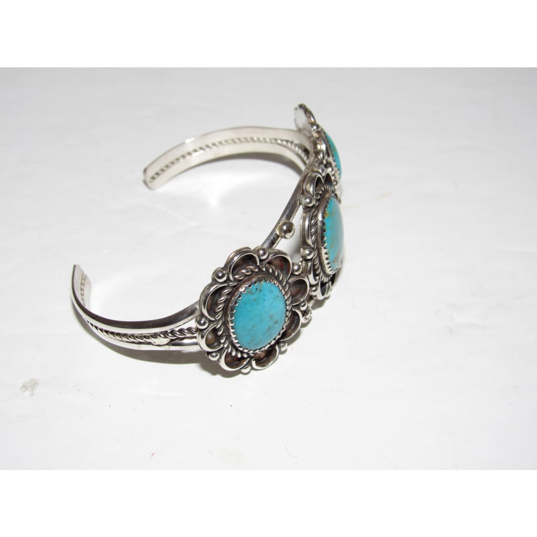 Navajo Royston Turquoise Sterling Cuff Bracelet Native American J Begay