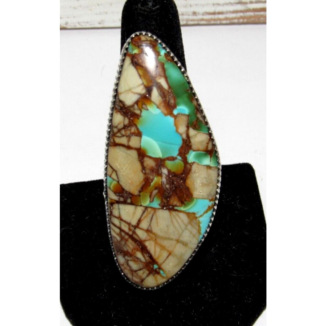 Massive Navajo Boulder Royston Turquoise Statement Ring Sz 9 Will Denetdale
