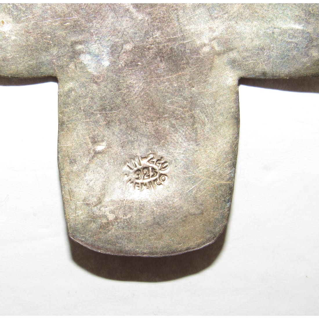 Large Vintage Taxco Cross Pendant Mexican 925 Silver