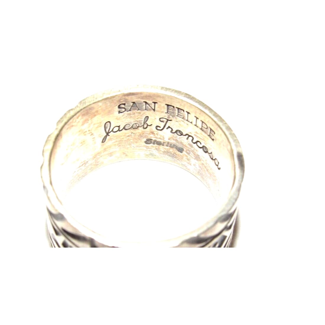 Native American Band Ring Sz 10 Sterling Silver Ingot Jacob