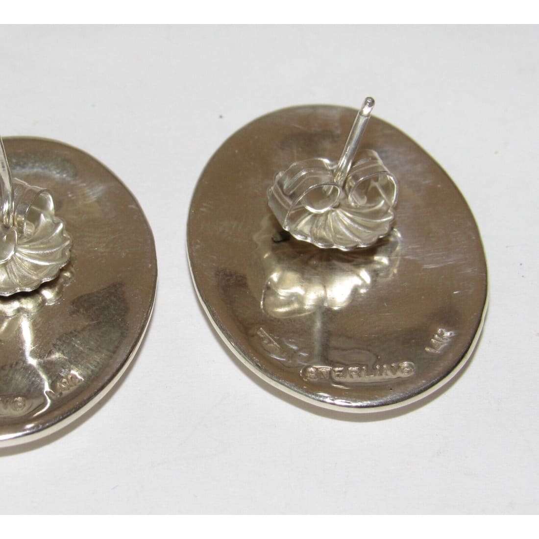 Native American Santo Domingo Pueblo Post Earrings Sterling