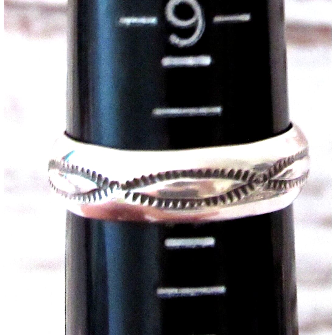Navajo Band Ring Size 10 Sterling Silver Ingot Band Rob