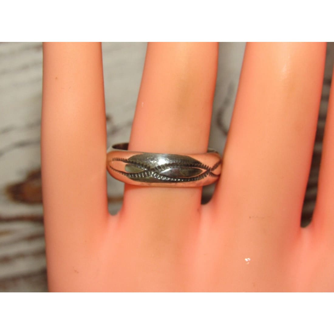 Navajo Band Ring Size 10 Sterling Silver Ingot Band Rob