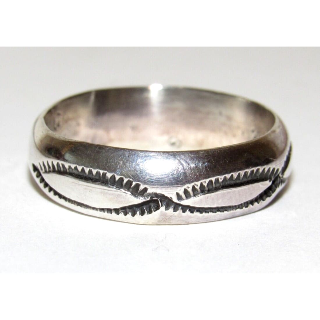 Navajo Band Ring Size 9.5 Sterling Silver Ingot Band Rob