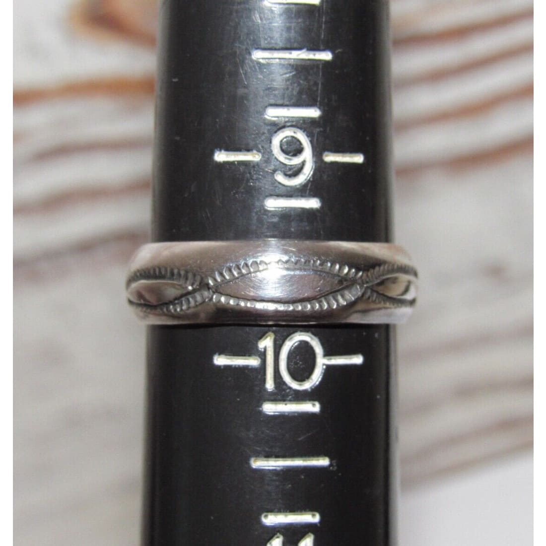 Navajo Band Ring Size 9.5 Sterling Silver Ingot Band Rob