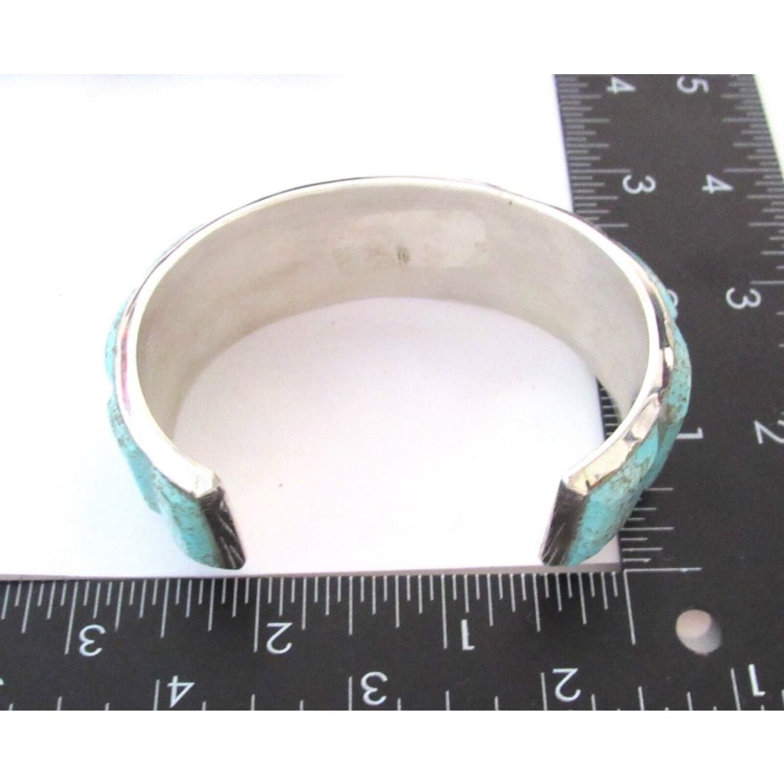 Navajo Dry Creek Turquoise Cuff Bracelet Cobble Stone Inlay