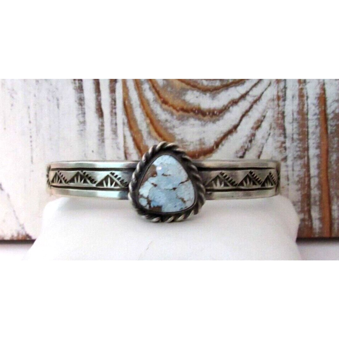 Navajo Golden Hills Turquoise Stacker Cuff Sterling Hand