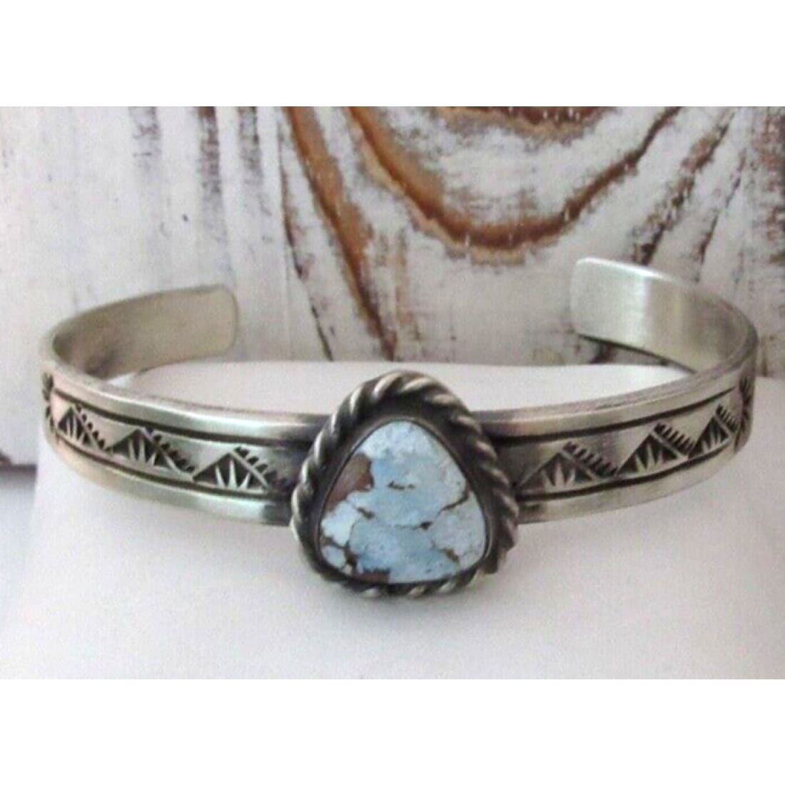 Navajo Golden Hills Turquoise Stacker Cuff Sterling Hand