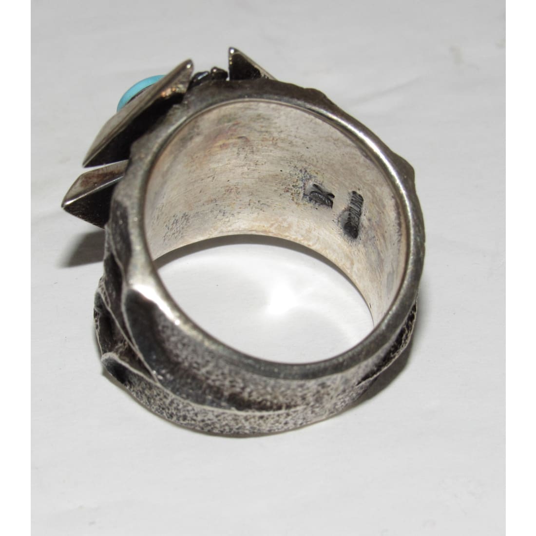 Navajo Kevin Yazzie Spider Ring Size 10 Kingman Sterling