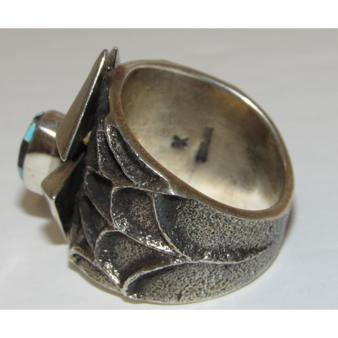 Navajo Kevin Yazzie Spider Ring Size 11 Spiderweb Kingman