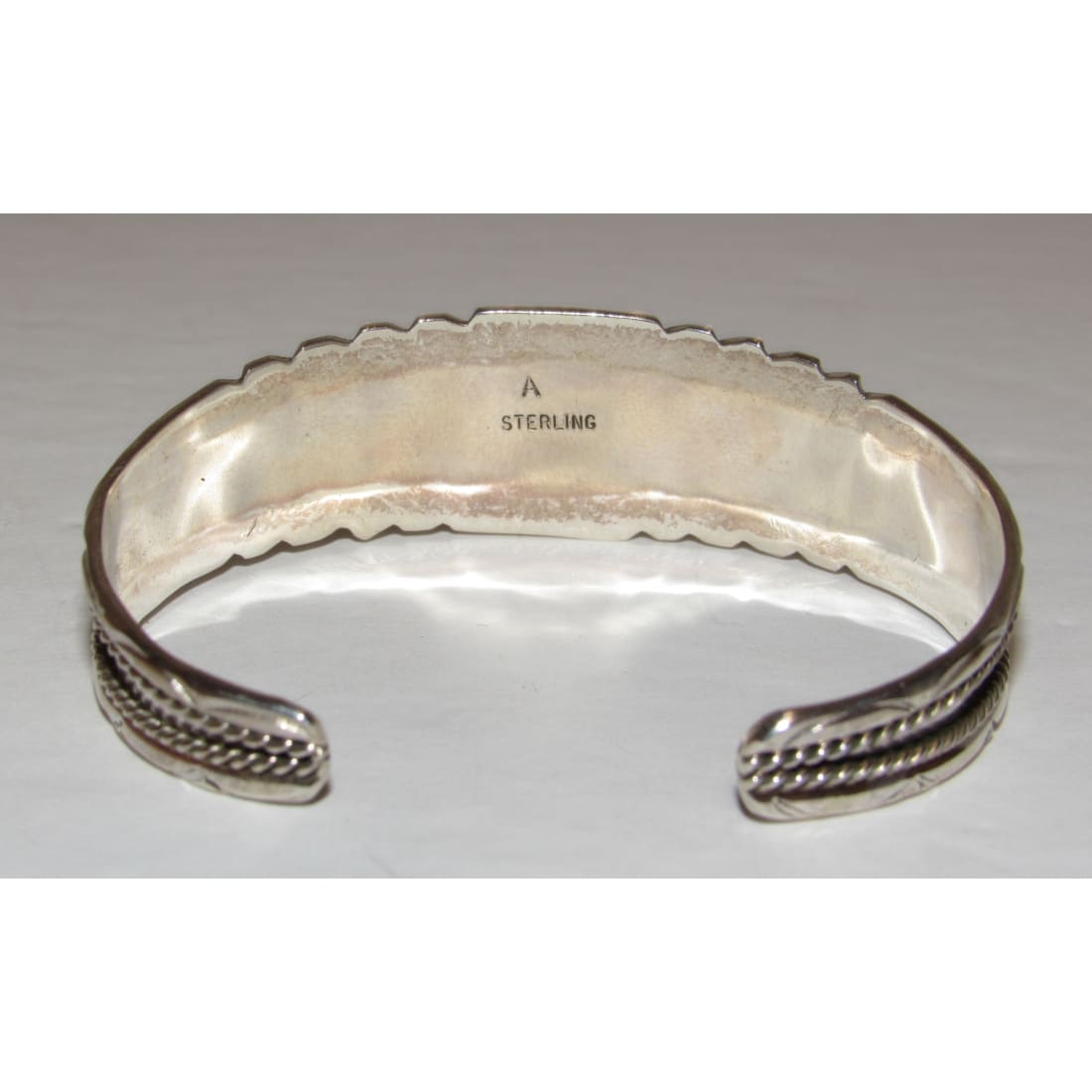 Navajo Kingman Turquoise Cluster Cuff Bracelet A. Chapo