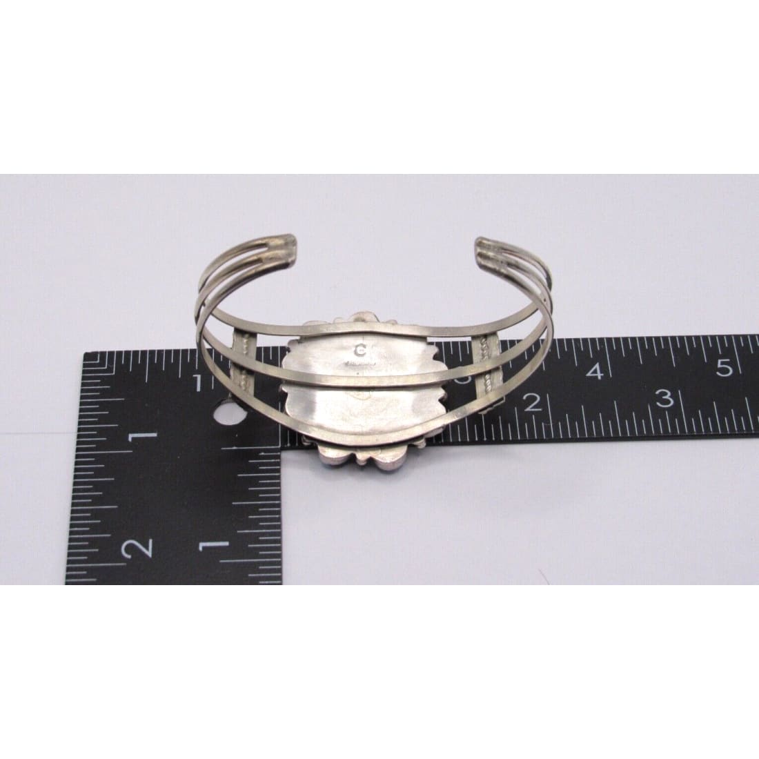 Navajo Kingman Turquoise Cluster Cuff Bracelet Sterling