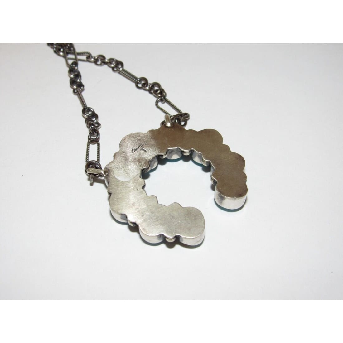 Navajo Kingman Turquoise Naja Necklace Squash Blossom
