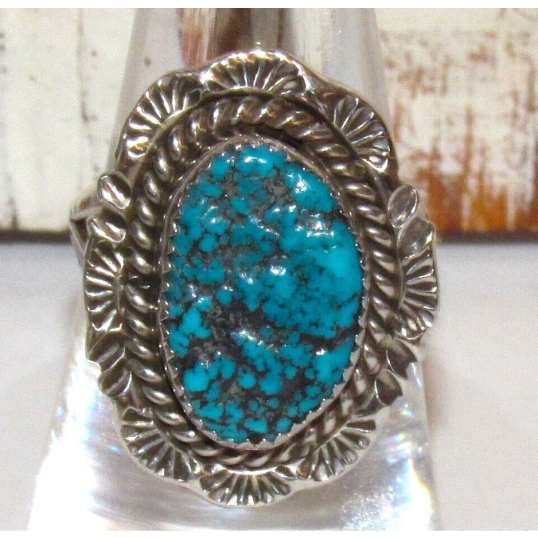 Navajo Kingman Turquoise Ring Sz 7 Sterling Silver Native