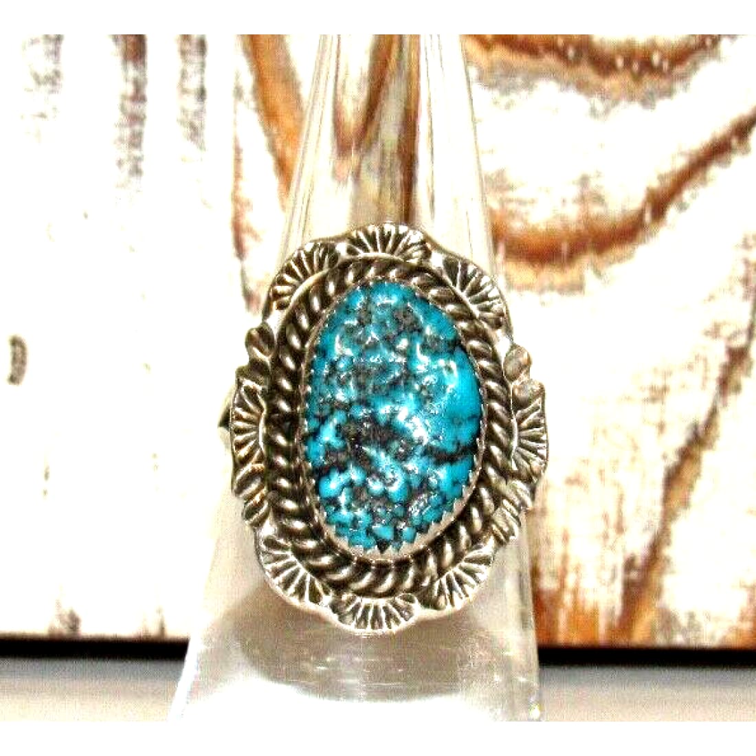 Navajo Kingman Turquoise Ring Sz 7 Sterling Silver Native