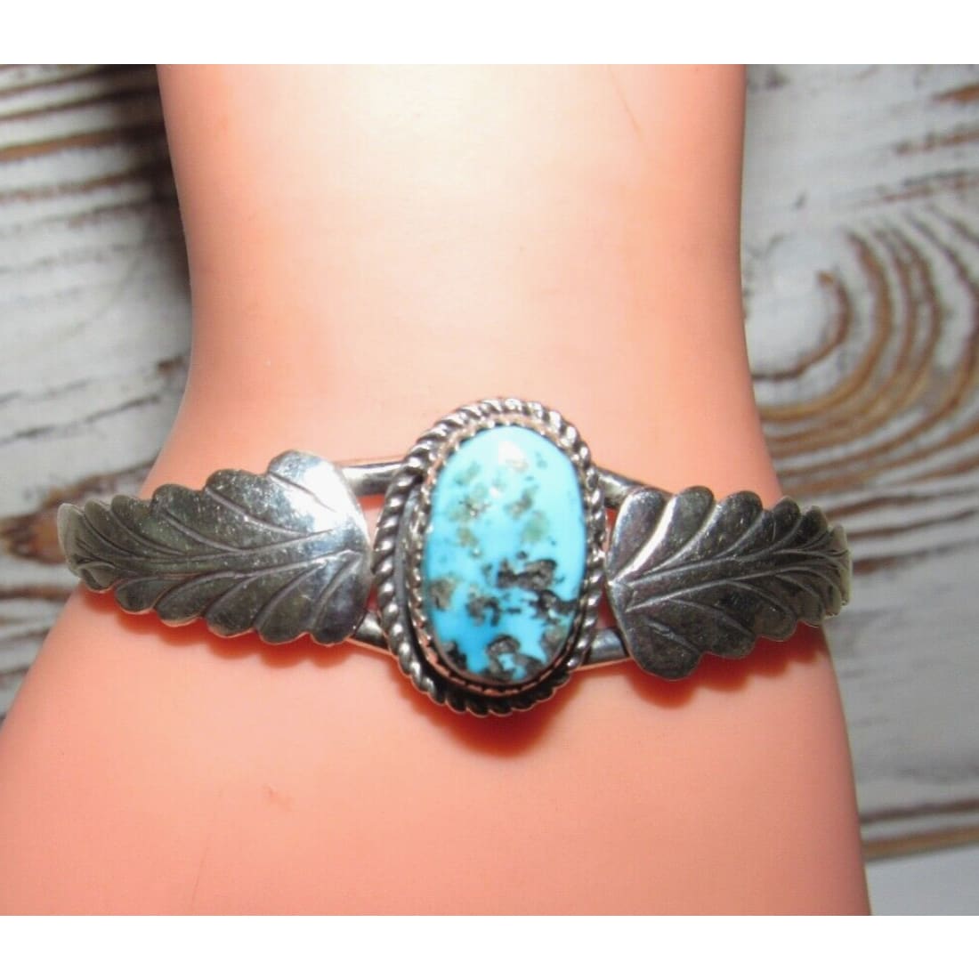 Navajo Kingman Turquoise Stacker Cuff Bracelet Sterling