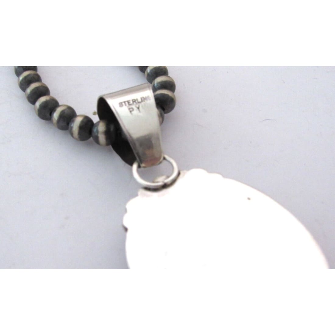 Navajo Lady Bug Inlay Pendant Sterling Turquoise Coral