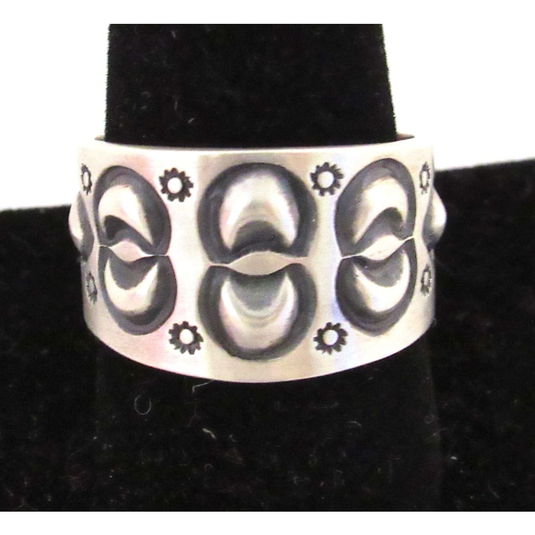 Navajo Martha Cayatineto Ring Size 10 Sterling Silver Band