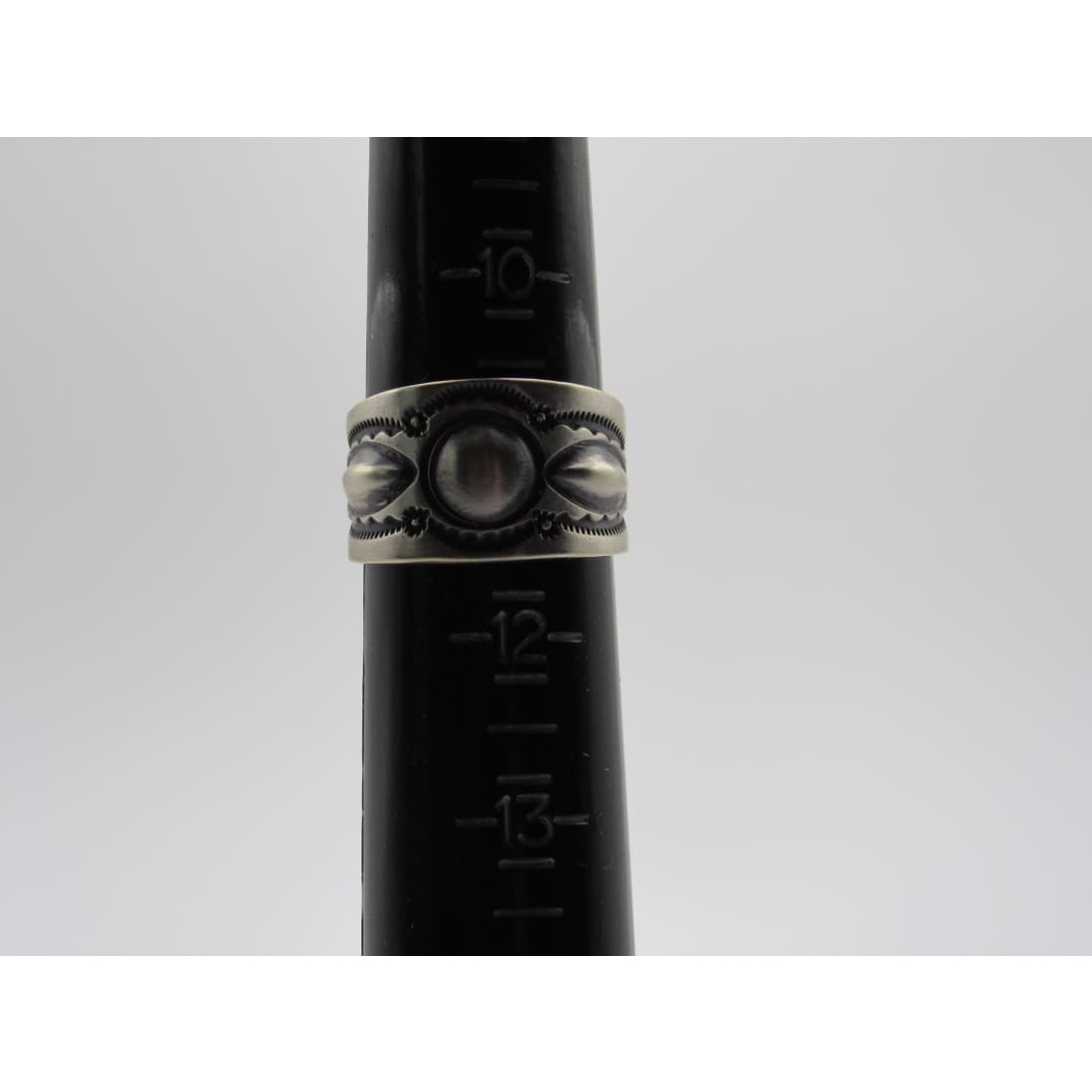 Navajo Martha Cayatineto Ring Size 11 Sterling Silver Band