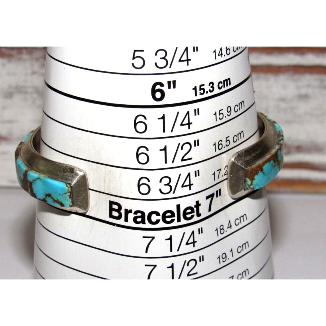 Navajo Number 8 Turquoise Inlay Cuff Bracelet Steve