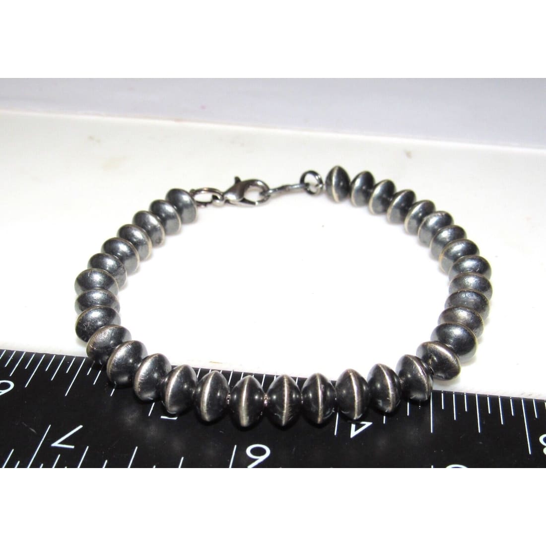 Navajo Pearl Beaded Bracelet Native American Sterling Silver