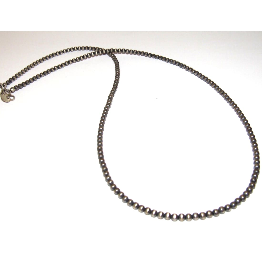 Navajo Pearls Necklace Sterling Silver Choker Necklace 22L -