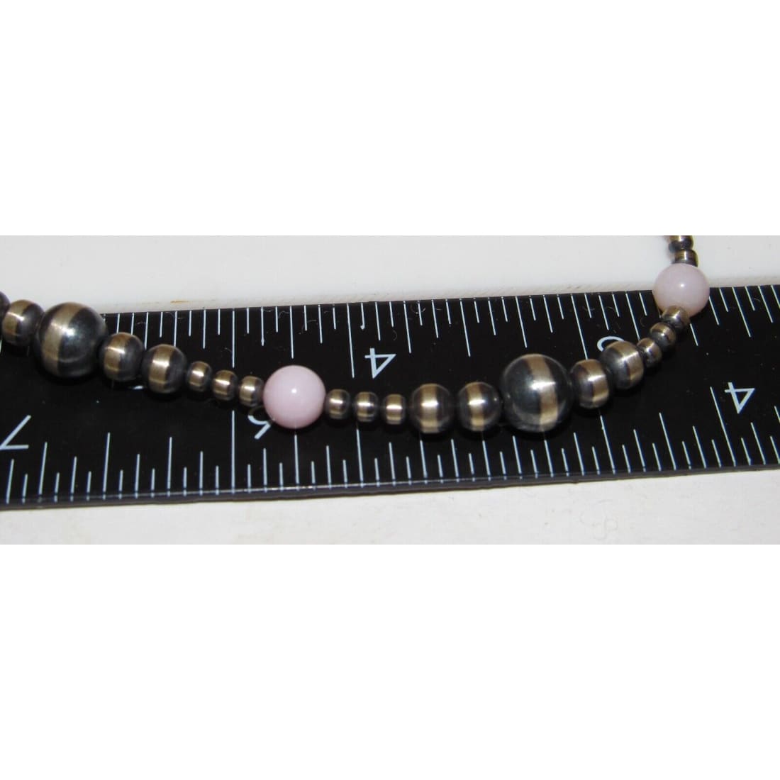 Navajo Pearls Necklace Sterling Silver Pink Conch Shell 23