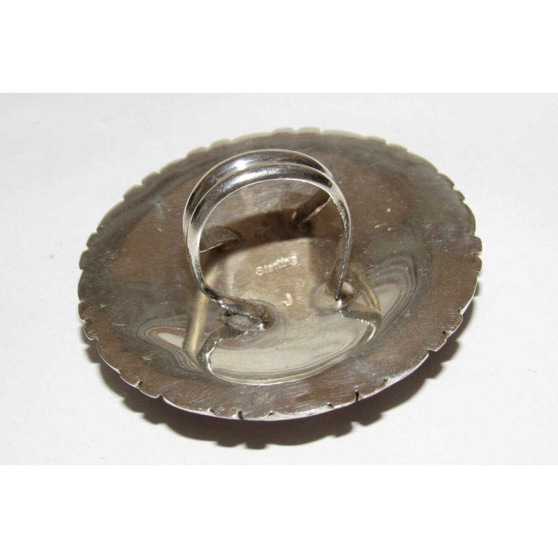 Navajo Pink Conch 7 Turquoise Cluster Ring Size 5 Sterling