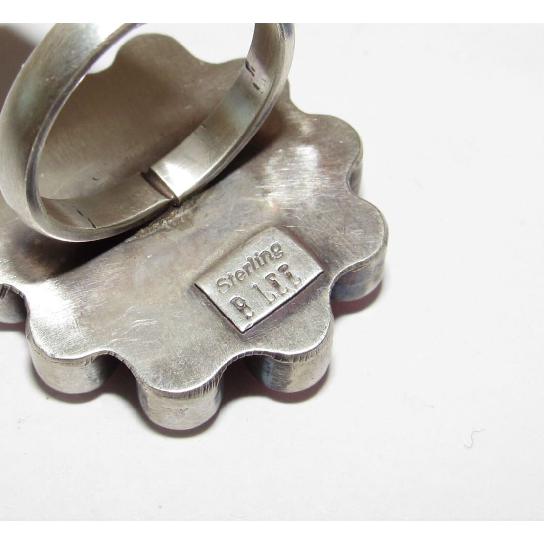 Navajo Pink Conch Cluster Ring Size 7 Sterling Silver Betta