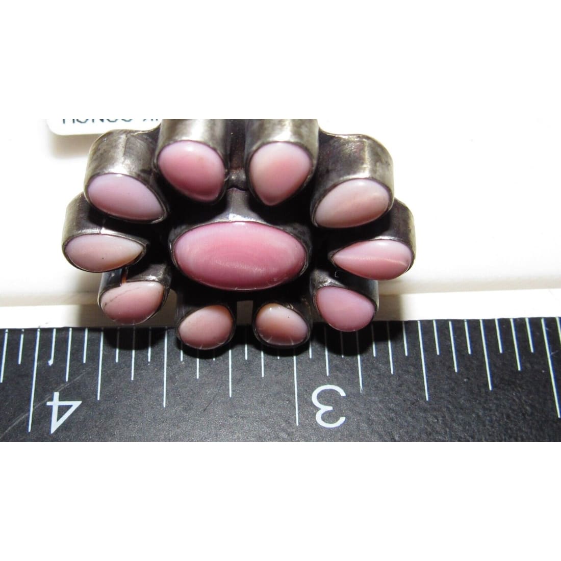 Navajo Pink Conch Cluster Ring Size 7 Sterling Silver Betta